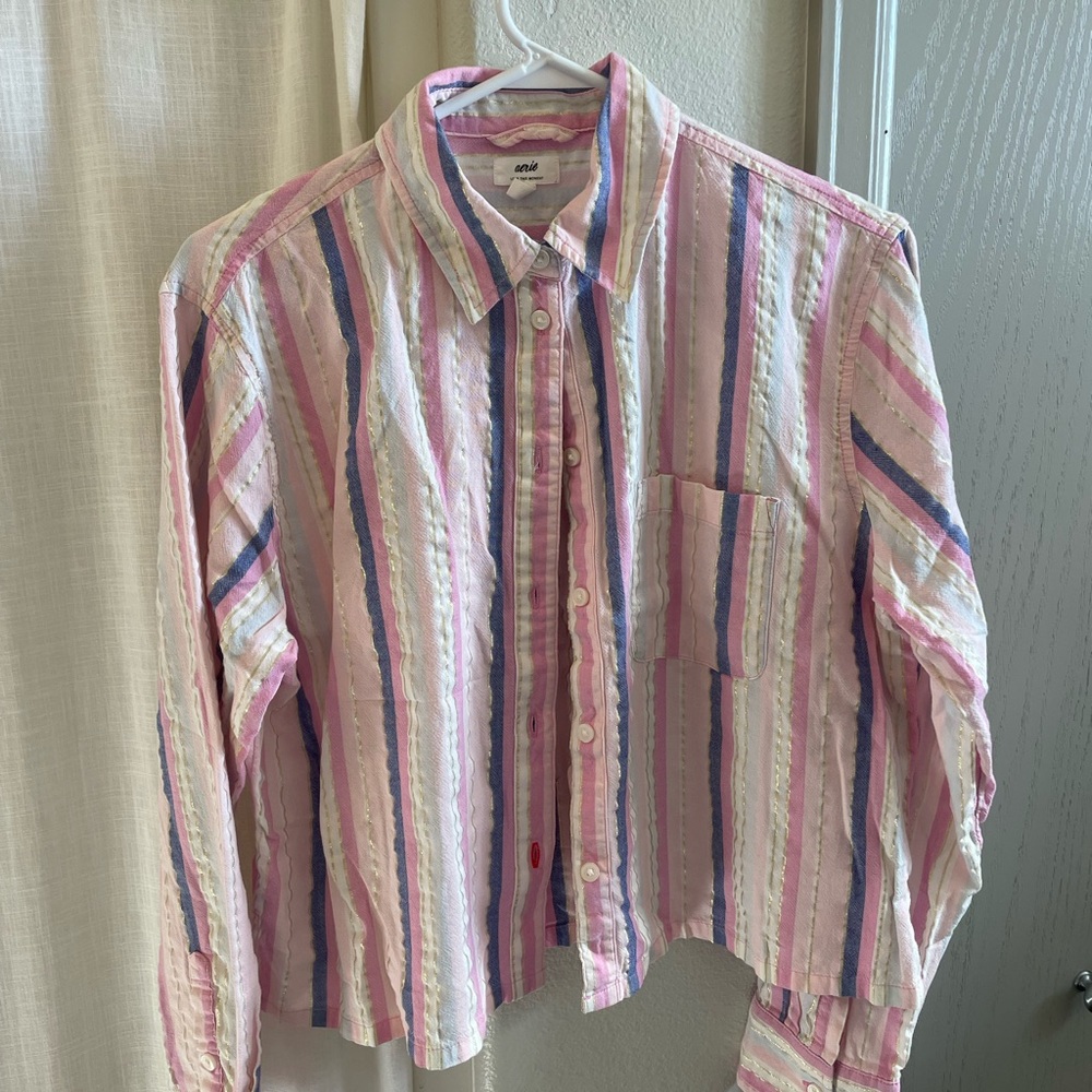 Aerie Women’s Long Sleeve Button Down Pajama Top NW/OT- Size M